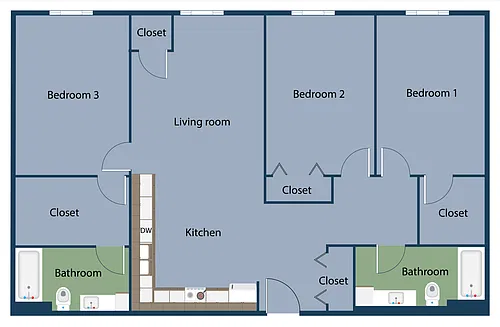 Floor plan 3 Bedroom