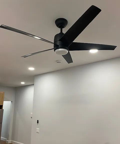 Ceiling Fans as well as AC in each room