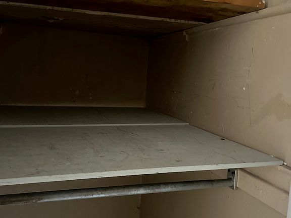 Shelves in room