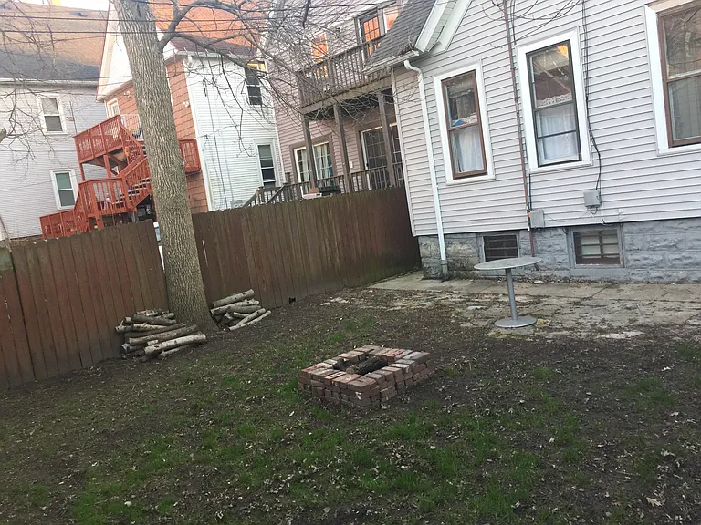 Here's the fenced in backyard.
