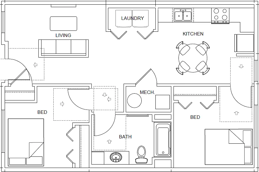 Floor plan 2 Bedroom