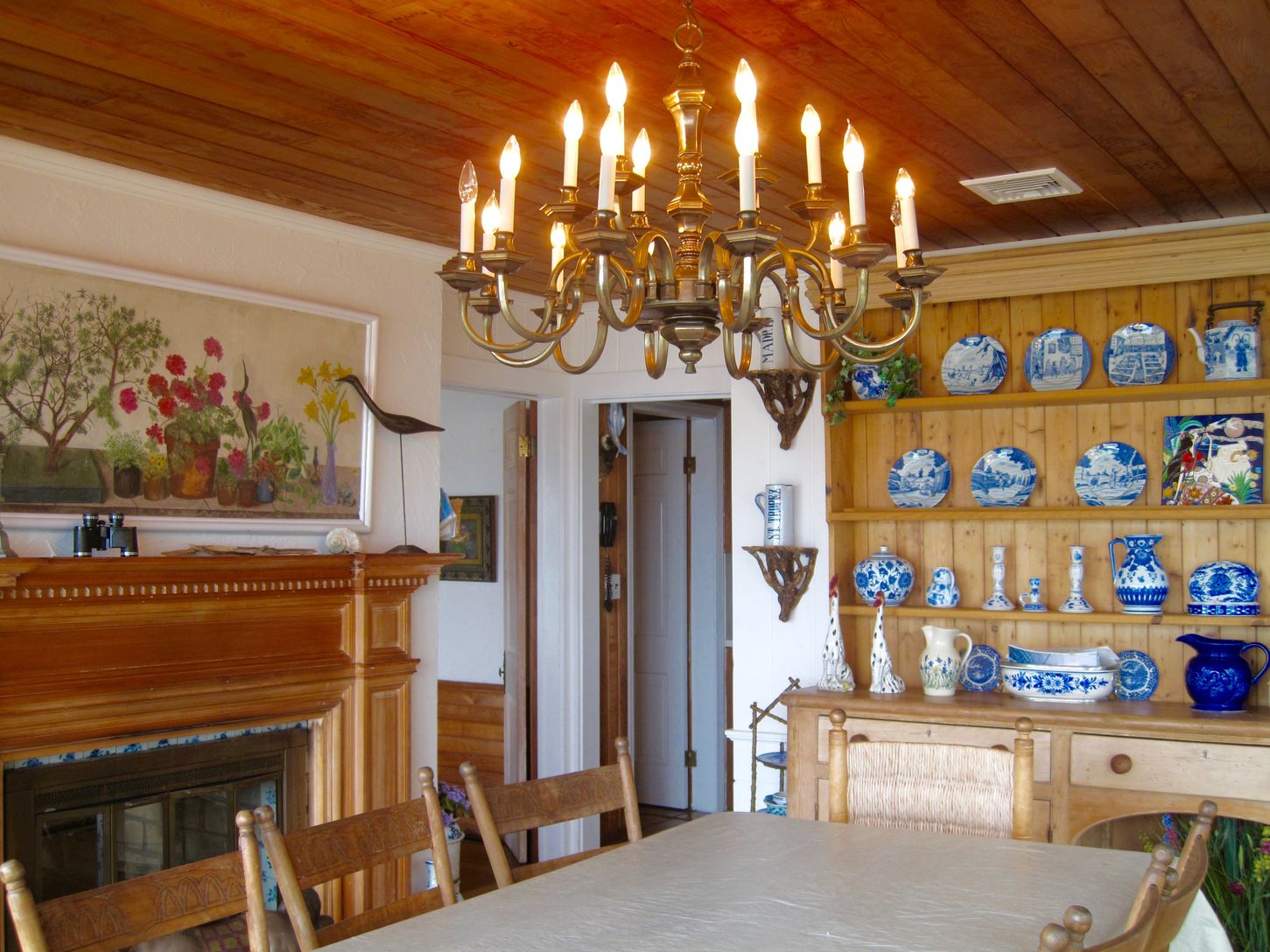 Dining Room With Fireplace