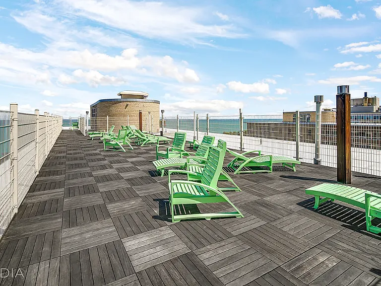 Beautiful roof deck with seating!