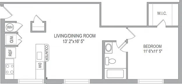 1 bedroom floor plan with no balcony 1 bedroom floor plan with no balcony