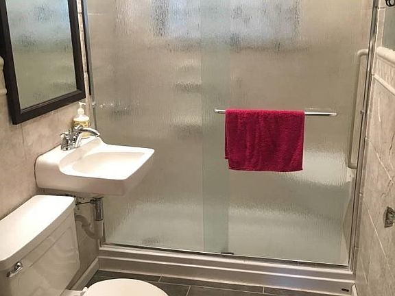 Updated, Modern style bathroom