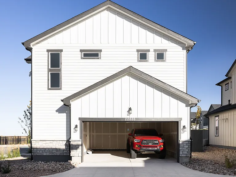Direct-access two-car garages included.