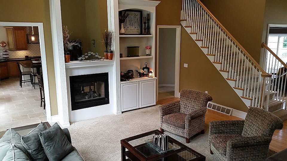 Foyer now has updated travertine