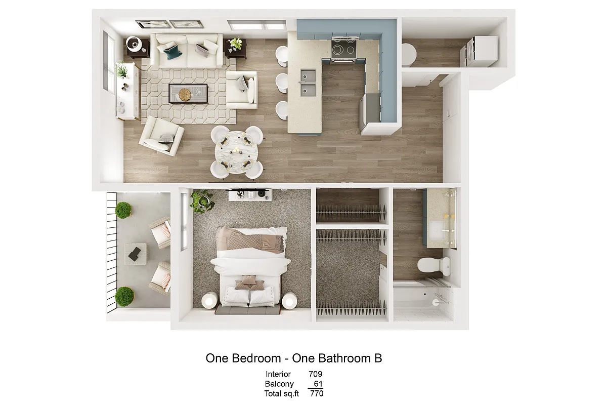Floor plan One Bedroom