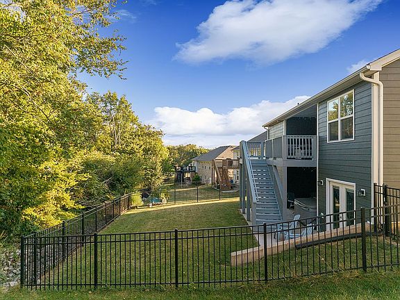 fenced back yard