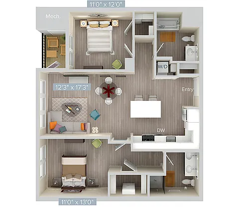 Floor plan B1-A-urb-1093