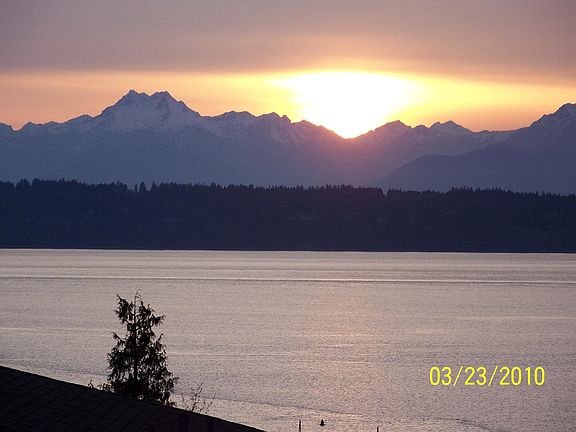sunset from living room
