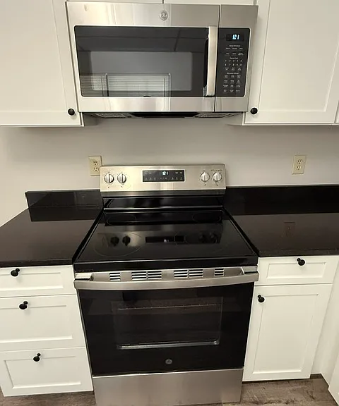 New stainless range and microwave