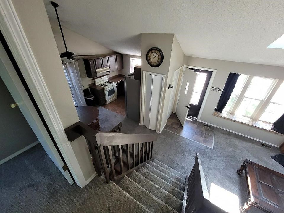 View of entry/kitchen from upstairs