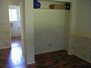 Bedroom looking into bathr.
