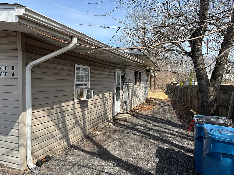 Entrances to front (this unit) and rear units