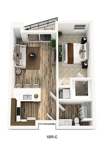 Floor plan 1br-c