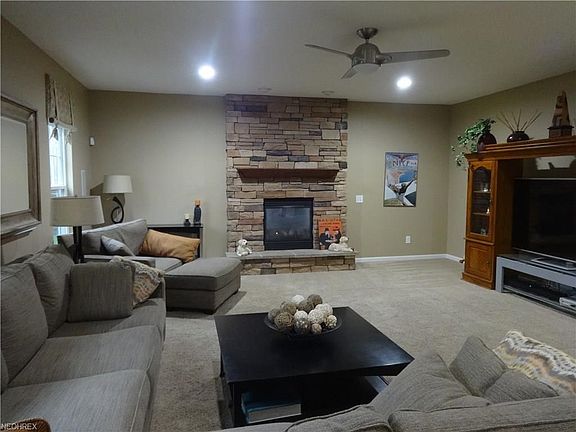 Family room with fireplace