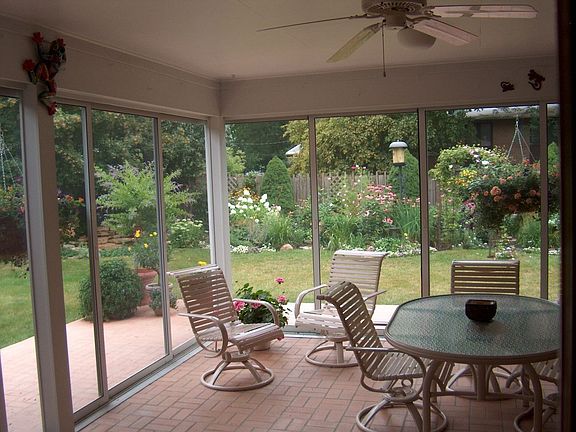 patio interior with lawn views