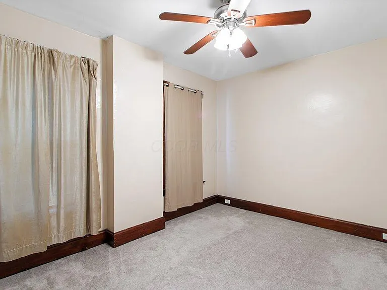 Bedroom 1 with ceiling fan
