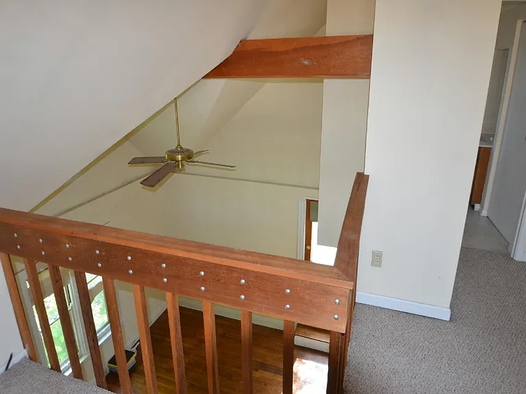 Upstairs looking down to living room.