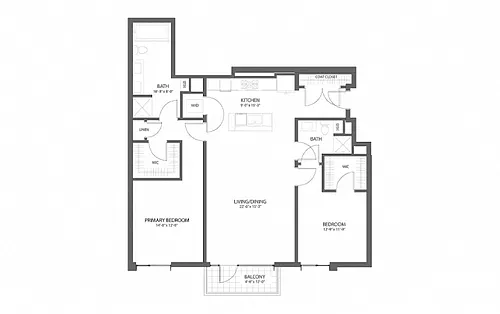 Floor plan 2BR CC