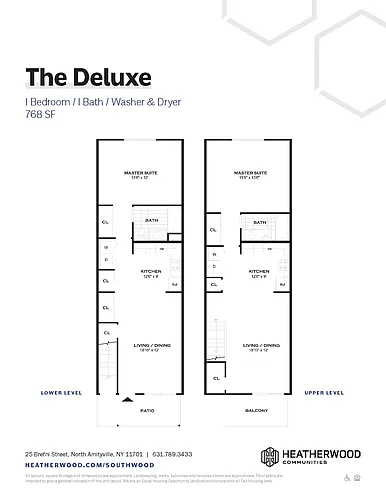 Floor plan Deluxe 1 Bedroom Upgrade
