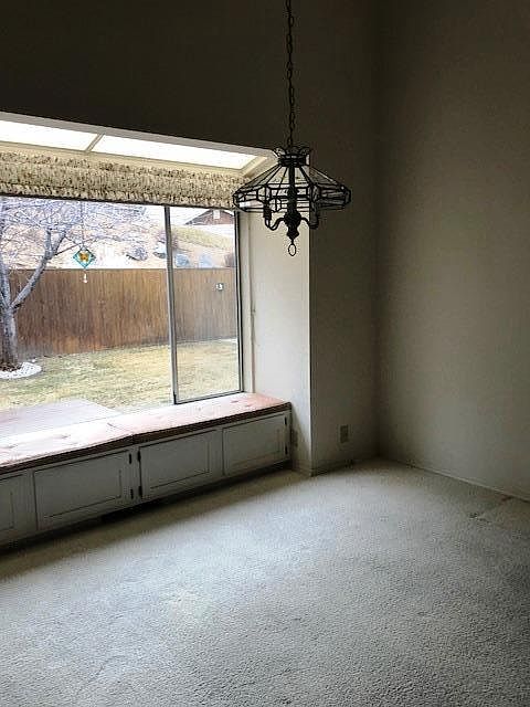Dining room with window seat