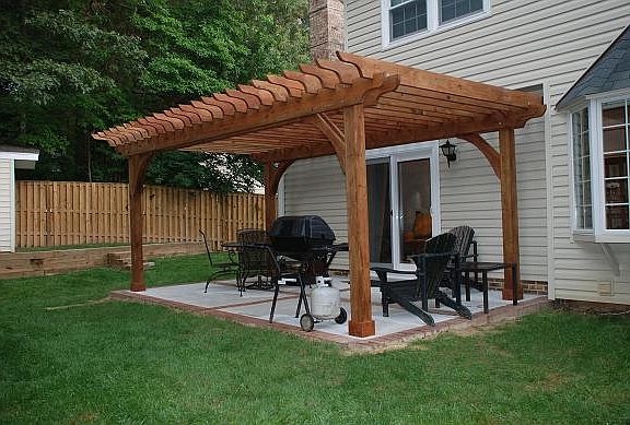 Back patio and pergola