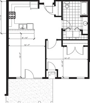 1 Bed 1 Bath - M 1 Bed 1 Bath - M