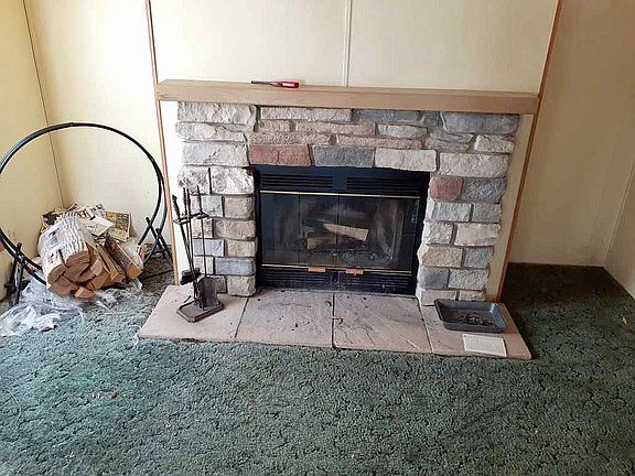 Fireplace in living room