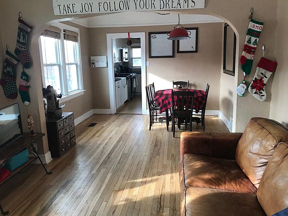 Upstairs living and dining rooms