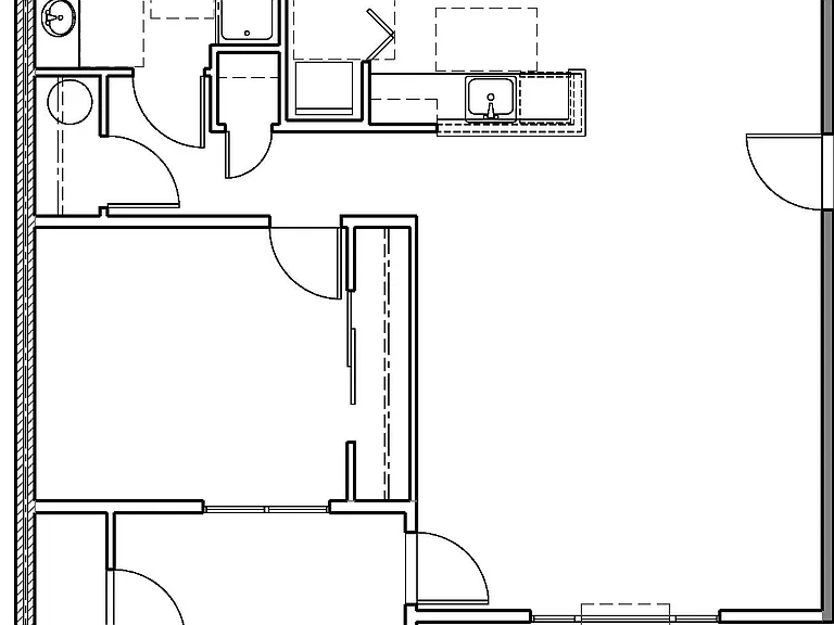 1A - 1x1 floor plan The McKenzie