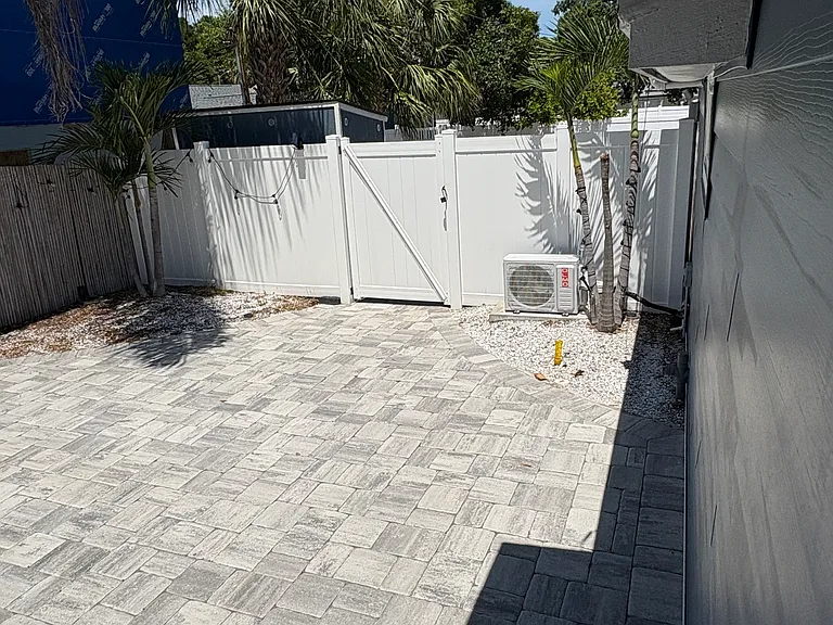 Private paved patio