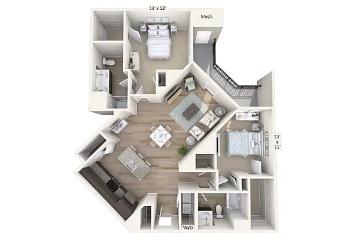 Floor plan B5-1315sf-5344