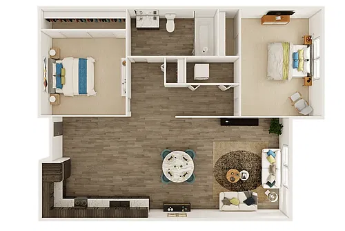 Floor plan 2 Bedroom A