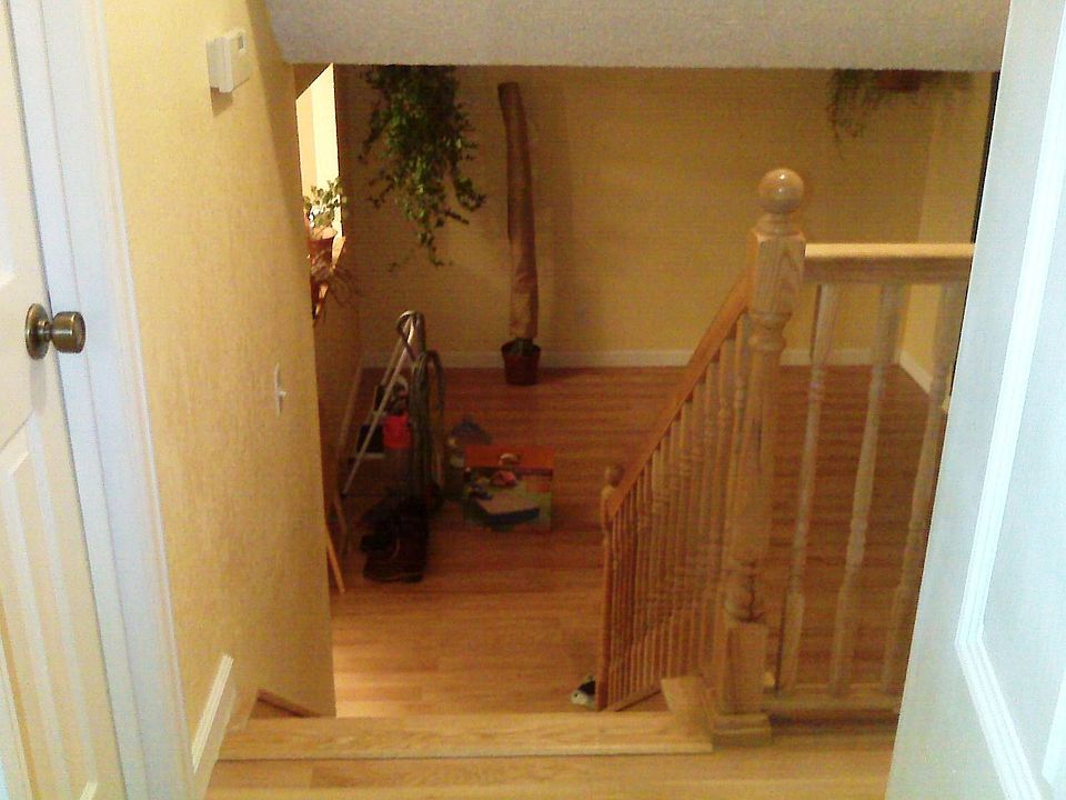 Looking down at the Living room