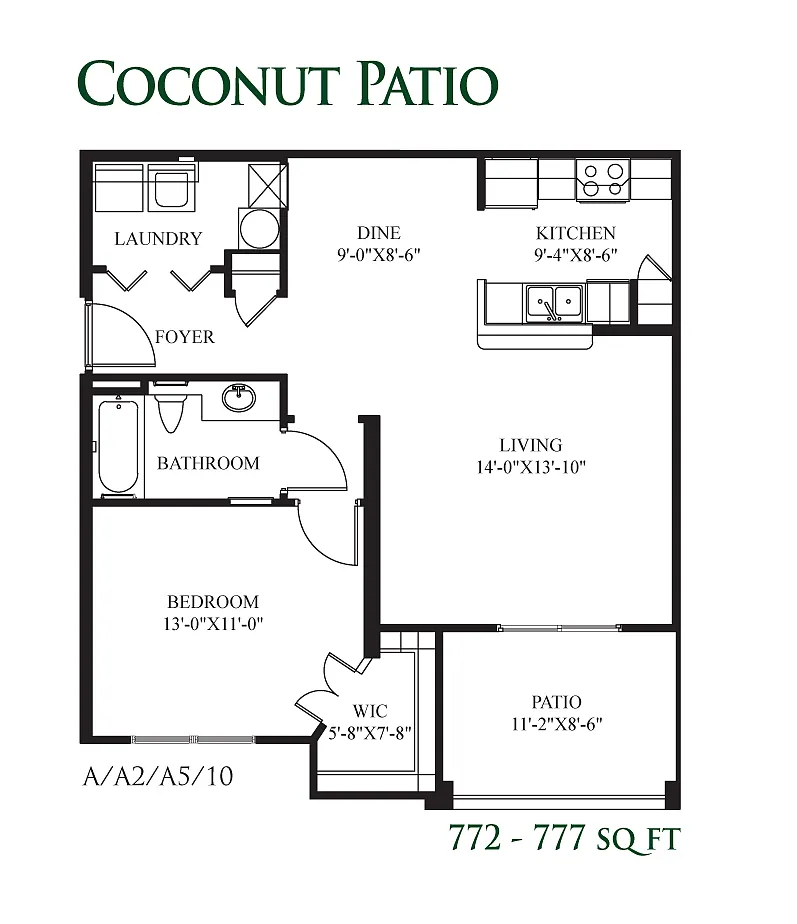 Floor plan Coconut Patio