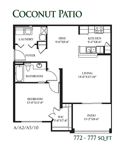 Floor plan Coconut Patio