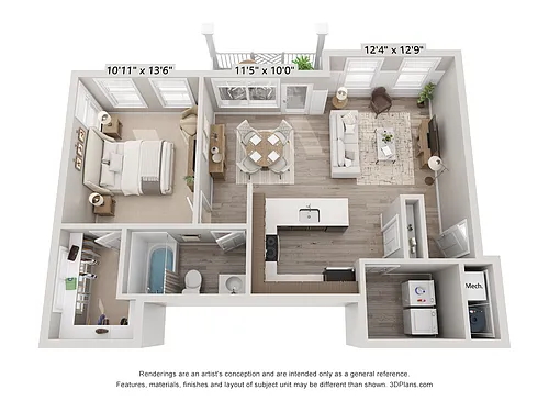 Floor plan 1X1