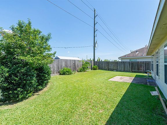 Back yard and patio.