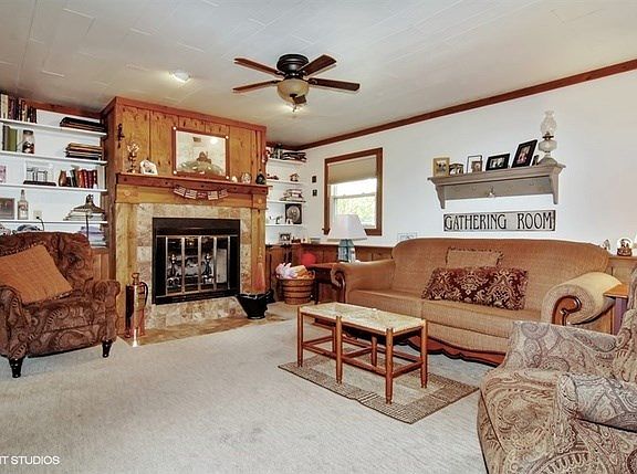 Cozy family room with fireplace!