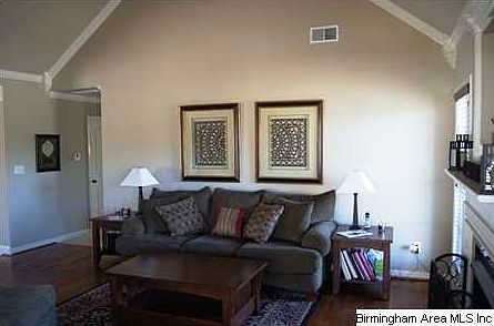 Another view of the living room from the breakfast nook! Look at those hardwoods!