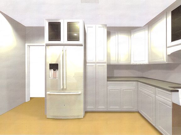 View of Fridge Area in Kitchen