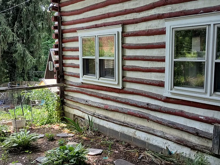 Front of cabin.