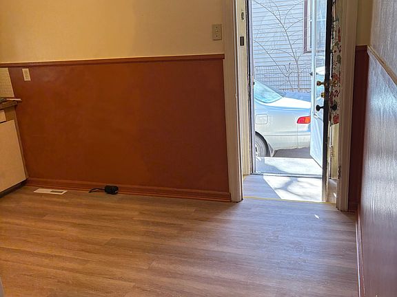 Kitchen, back door, basement stairs