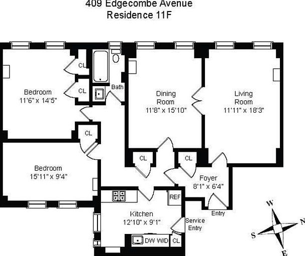 1st image of 409 Edgecombe Ave APT 11-F
