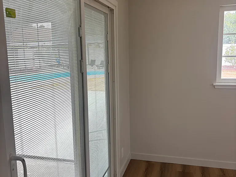 Sliding door in master bedroom