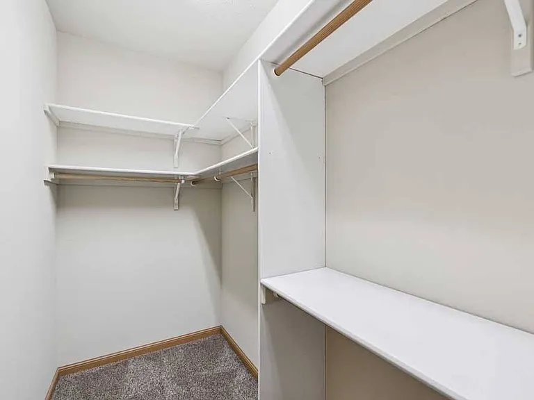 Generous closets help keep wardrobes organized so mornings feel simple and stress free.