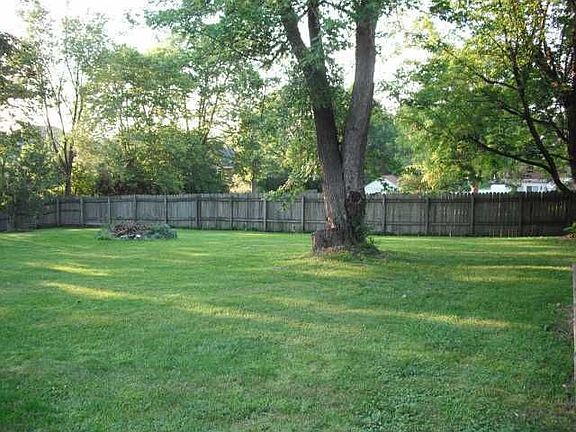 Beautiful backyard with a firepit
