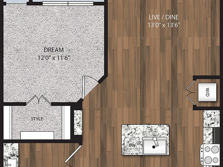 A3 | 1 bed/1 bath A3 | 1 bed/1 bath